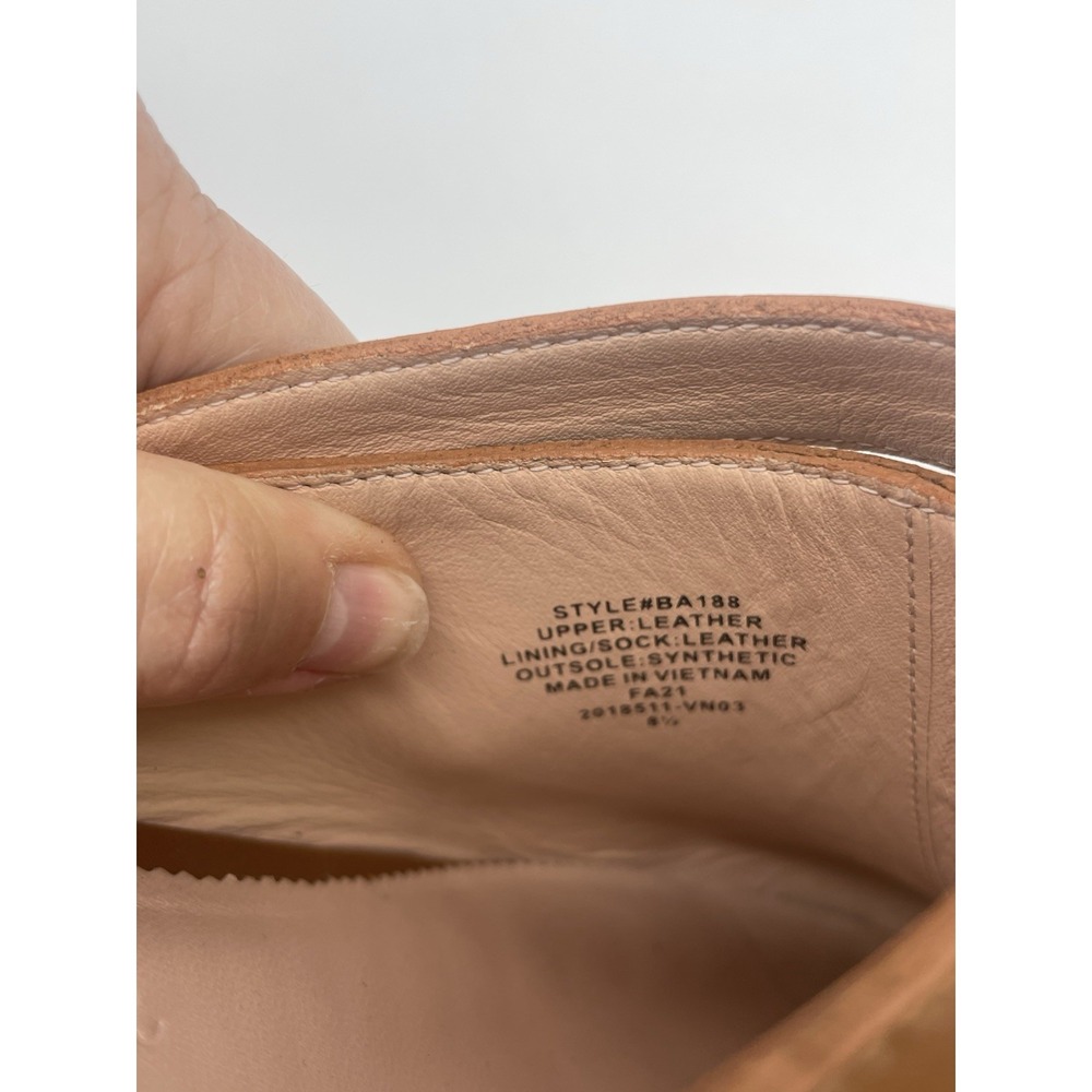 J.Crew Convertible Leather Clogs Womens Sz 9.5 Cognac Brown Boho Casual Shoes - Picture 8 of 8